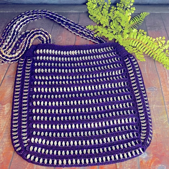 Hand Crafted Crochet Poptab Artsy Popart Shoulder bag tote - Picture 2 of 8